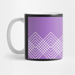 Abstract geometric pattern - purple and white. Mug